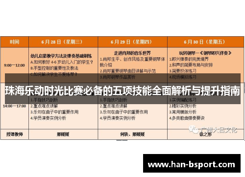 珠海乐动时光比赛必备的五项技能全面解析与提升指南